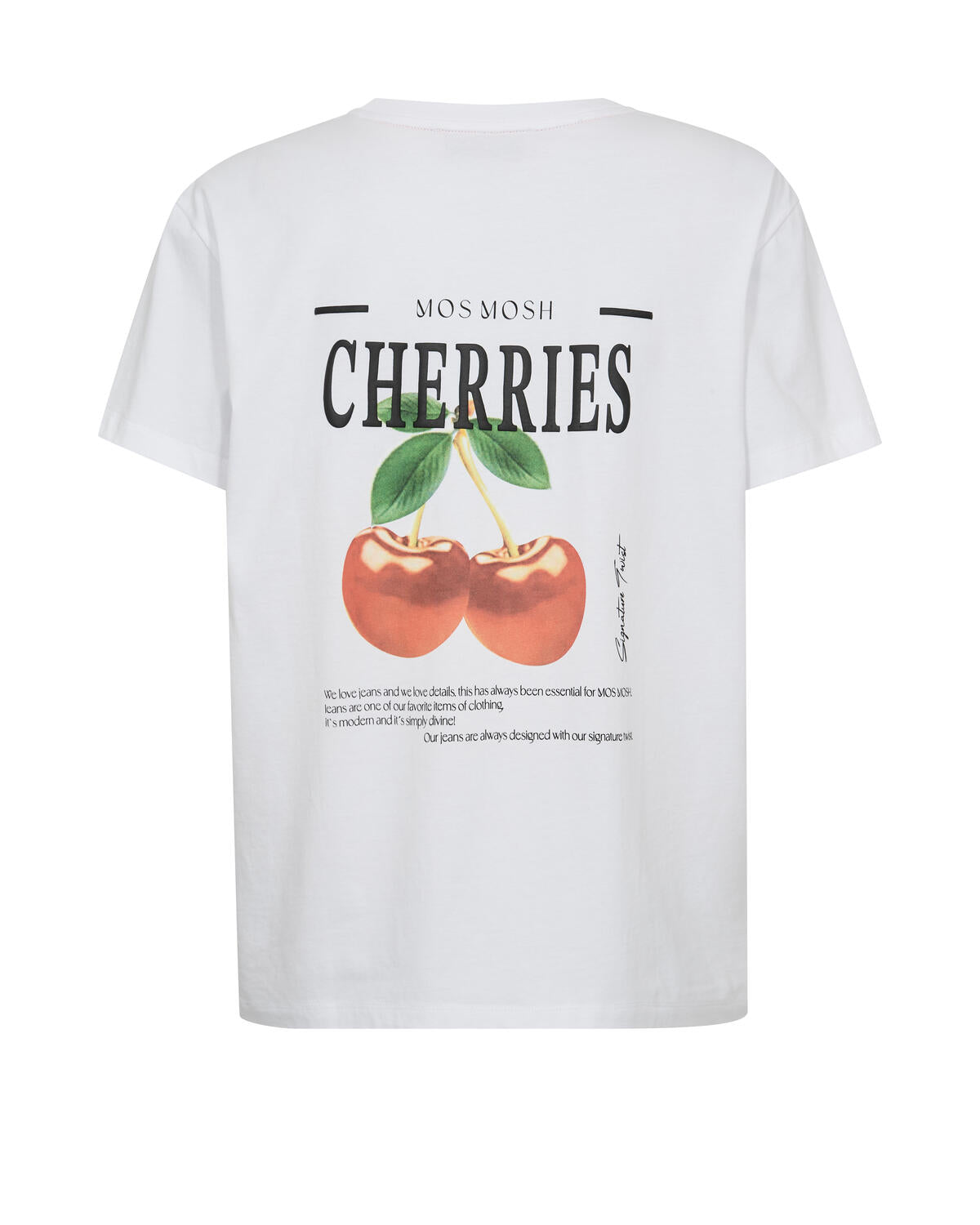 Lail Cherry kortærmet t-shirt – White